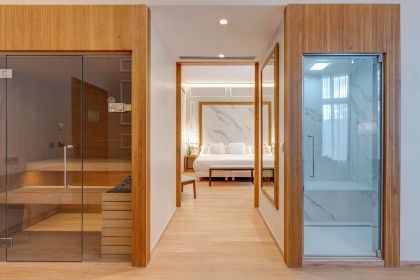Hoteles para el día de los enamorados con sauna y jacuzzi en la habitación